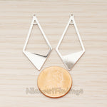 PD.1865 // Quadrangle Drop Style Pendant, 2 Pc