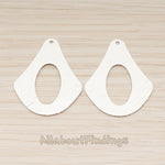 PD.1866 // Hatching Tear Drop Style Pendant, 2 Pc