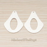 PD.1866 // Hatching Tear Drop Style Pendant, 2 Pc