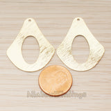 PD.1866 // Hatching Tear Drop Style Pendant, 2 Pc