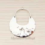 PD.1867 // Hammered Basket Shape Pendant, 2 Pc