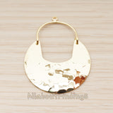 PD.1867 // Hammered Basket Shape Pendant, 2 Pc