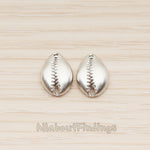 PD.1869 // 3D Gastropods Shell Pendant, 2 Pc