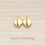 PD.1869 // 3D Gastropods Shell Pendant, 2 Pc