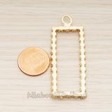 PD.1870-02 // Strobile Rectangle Frame Pendant, 2 Pc