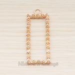 PD.1870-02 // Strobile Rectangle Frame Pendant, 2 Pc