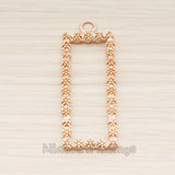 PD.1870-02 // Strobile Rectangle Frame Pendant, 2 Pc