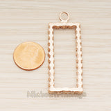 PD.1870-02 // Strobile Rectangle Frame Pendant, 2 Pc