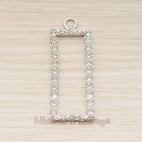 PD.1870-02 // Strobile Rectangle Frame Pendant, 2 Pc