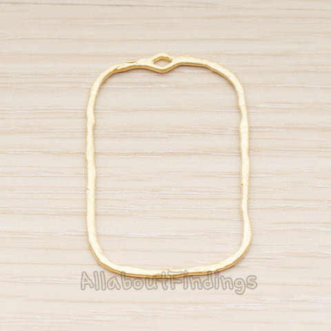 PD.1871 // Rectangle Rounding Twig Frame Pendant, 2 Pc