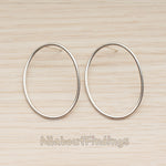 ER.469 // Large Simple Hoop Earpost, 2 Pc