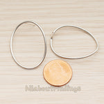 ER.469 // Large Simple Hoop Earpost, 2 Pc