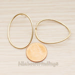 ER.469 // Large Simple Hoop Earpost, 2 Pc