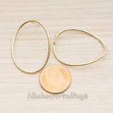 ER.469 // Large Simple Hoop Earpost, 2 Pc