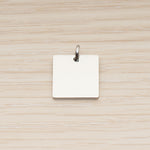 SG.005 // 16mm Square Surgical Steel Pendant, 2 Pc