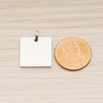 SG.005 // 16mm Square Surgical Steel Pendant, 2 Pc