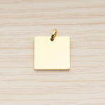 SG.005 // 16mm Square Surgical Steel Pendant, 2 Pc