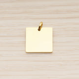 SG.005 // 16mm Square Surgical Steel Pendant, 2 Pc