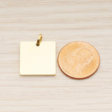 SG.005 // 16mm Square Surgical Steel Pendant, 2 Pc