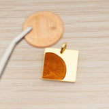 SG.005 // 16mm Square Surgical Steel Pendant, 2 Pc