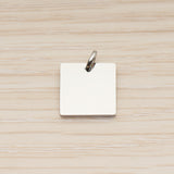 SG.003 // 12mm Square Surgical Steel Pendant, 2 Pc