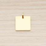 SG.003 // 12mm Square Surgical Steel Pendant, 2 Pc