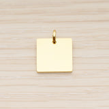 SG.003 // 12mm Square Surgical Steel Pendant, 2 Pc