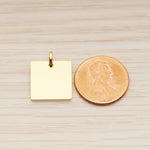 SG.003 // 12mm Square Surgical Steel Pendant, 2 Pc