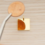 SG.003 // 12mm Square Surgical Steel Pendant, 2 Pc