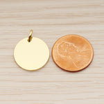 SG.013 // 16mm Round Surgical Steel Pendant, 2 Pc