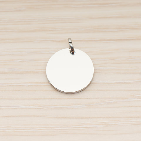 SG.013 // 16mm Round Surgical Steel Pendant, 2 Pc