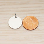 SG.013 // 16mm Round Surgical Steel Pendant, 2 Pc