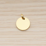 SG.012 // 14mm Round Surgical Steel Pendant, 2 Pc