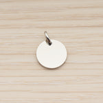 SG.012 // 14mm Round Surgical Steel Pendant, 2 Pc