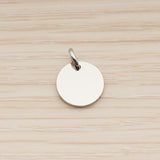 SG.012 // 14mm Round Surgical Steel Pendant, 2 Pc