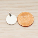 SG.012 // 14mm Round Surgical Steel Pendant, 2 Pc