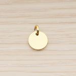 SG.011 // 12mm Round  Surgical Steel Pendant, 2 Pc