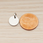 SG.011 // 12mm Round  Surgical Steel Pendant, 2 Pc