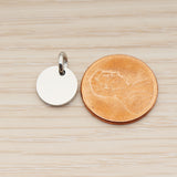 SG.011 // 12mm Round  Surgical Steel Pendant, 2 Pc