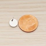 SG.010 // 8mm Round Surgical Steel Pendant, 2 Pc