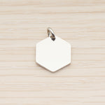 SG.016 // 14mm Hexagon Surgical Steel Pendant, 2 Pc