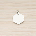 SG.015 // 12mm Hexagon Surgical Steel Pendant, 2 Pc