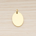 SG.009 // 16 x 19mm Oval Surgical Steel Pendant, 2 Pc