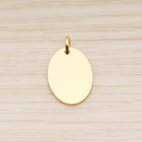 SG.009 // 16 x 19mm Oval Surgical Steel Pendant, 2 Pc