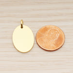 SG.009 // 16 x 19mm Oval Surgical Steel Pendant, 2 Pc