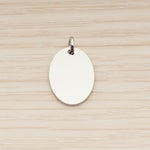 SG.009 // 16 x 19mm Oval Surgical Steel Pendant, 2 Pc