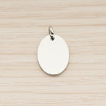 SG.006 // 8 x 10mm Oval Surgical Steel Pendant, 2 Pc