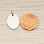 SG.008 // 12 x 16mm Oval Surgical Steel Pendant, 2 Pc