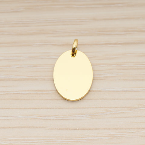 SG.008 // 12 x 16mm Oval Surgical Steel Pendant, 2 Pc