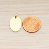 SG.008 // 12 x 16mm Oval Surgical Steel Pendant, 2 Pc